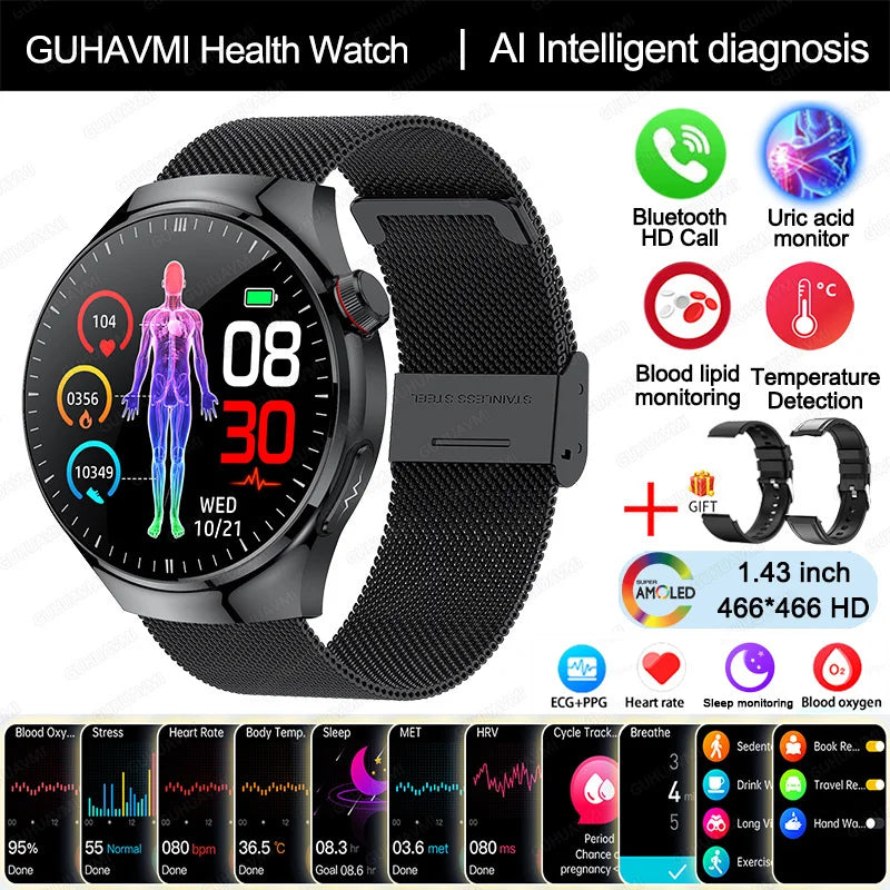 Blood Pressure Monitoring Bluetooth Smart Watch