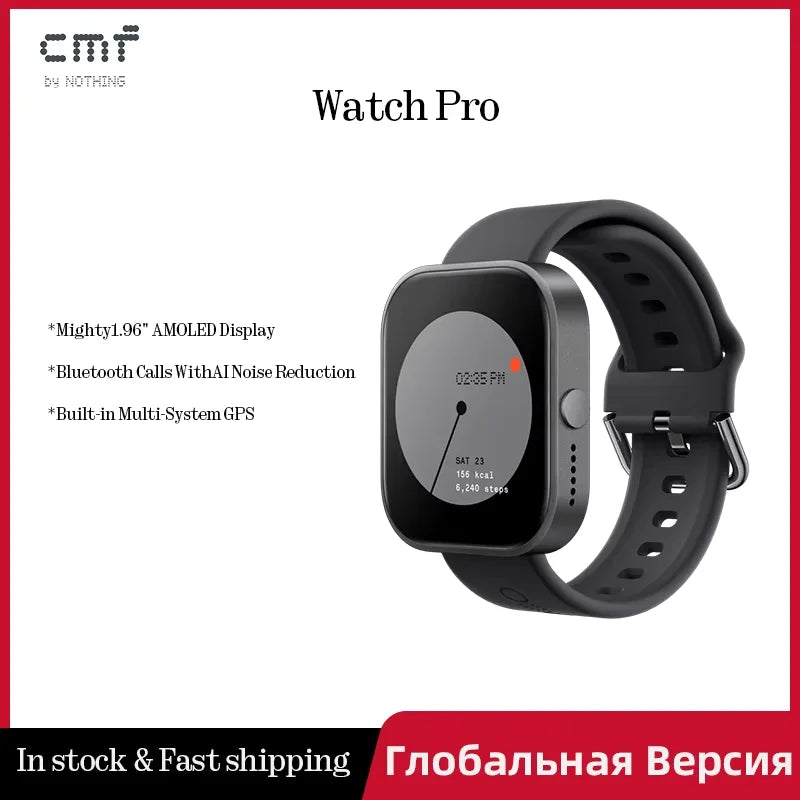 1.96" AMOLED Bluetooth 5.3 GPS Smartwatch