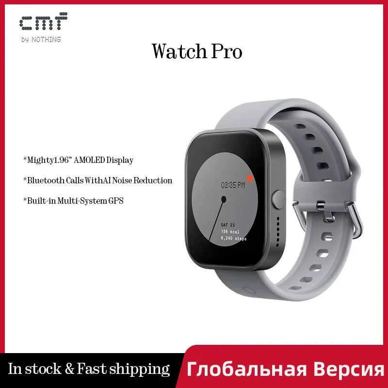 1.96" AMOLED Bluetooth 5.3 GPS Smartwatch