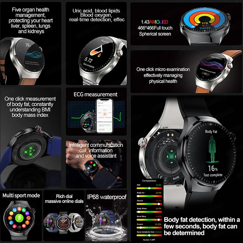 Blood Pressure Monitoring Bluetooth Smart Watch