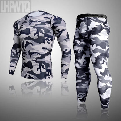 Camouflage Long Sleeve Compression T Shirt