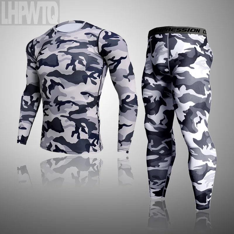 Camouflage Long Sleeve Compression T Shirt