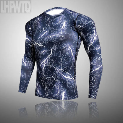 Camouflage Long Sleeve Compression T Shirt