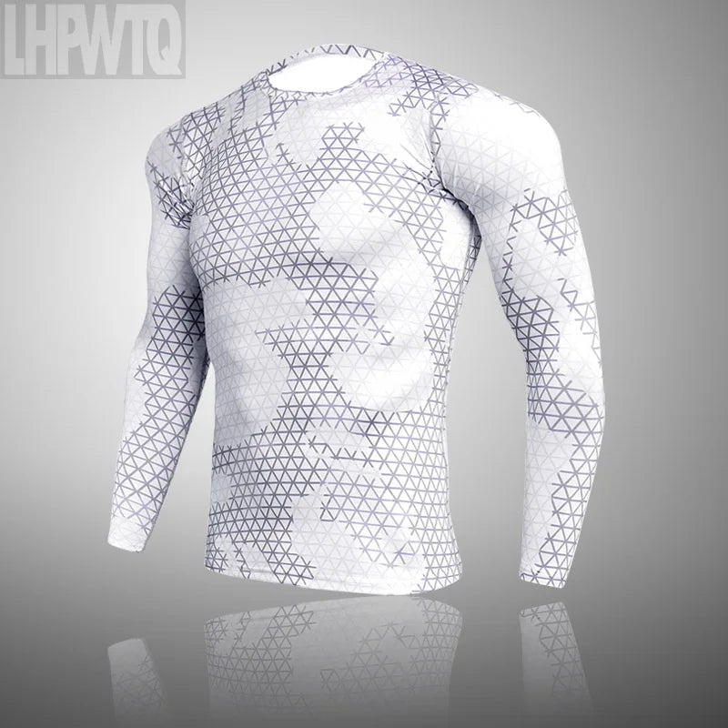 Camouflage Long Sleeve Compression T Shirt