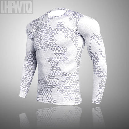 Camouflage Long Sleeve Compression T Shirt