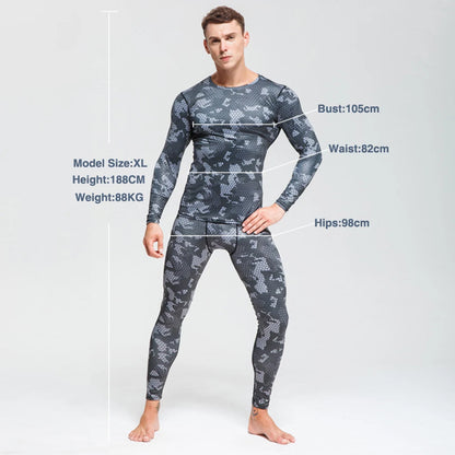 Camouflage Long Sleeve Compression T Shirt