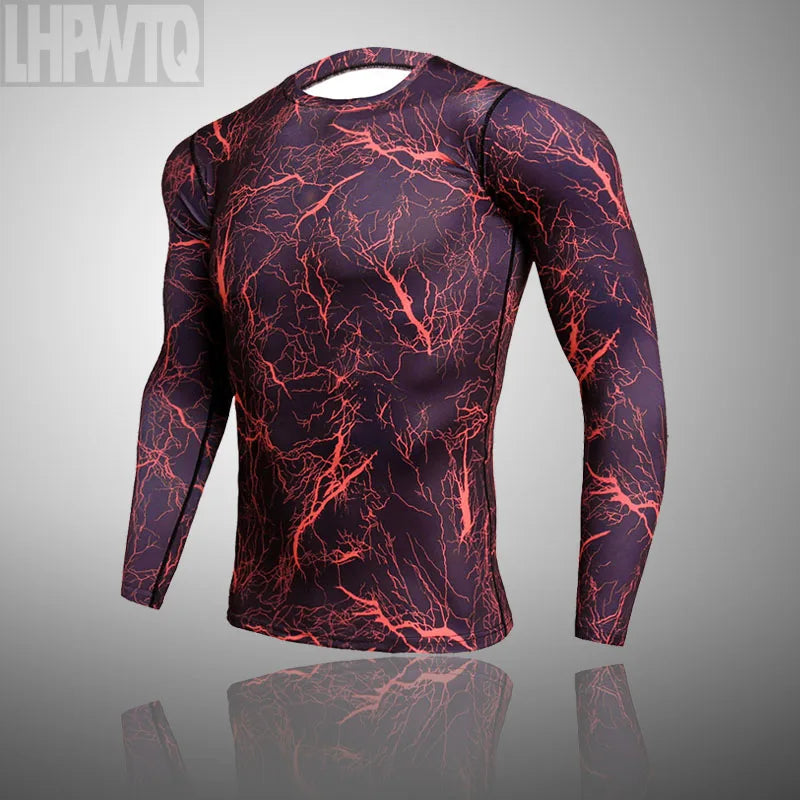 Camouflage Long Sleeve Compression T Shirt