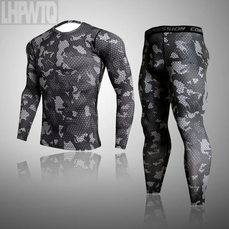 Camouflage Long Sleeve Compression T Shirt