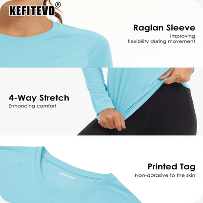 Quick Dry Women's UPF 50+ Long Sleeve T-Shirts