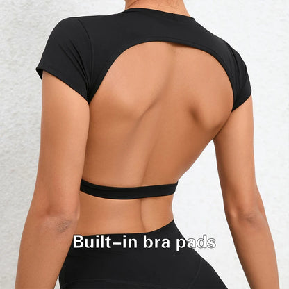 Open Back Sports Workout Top