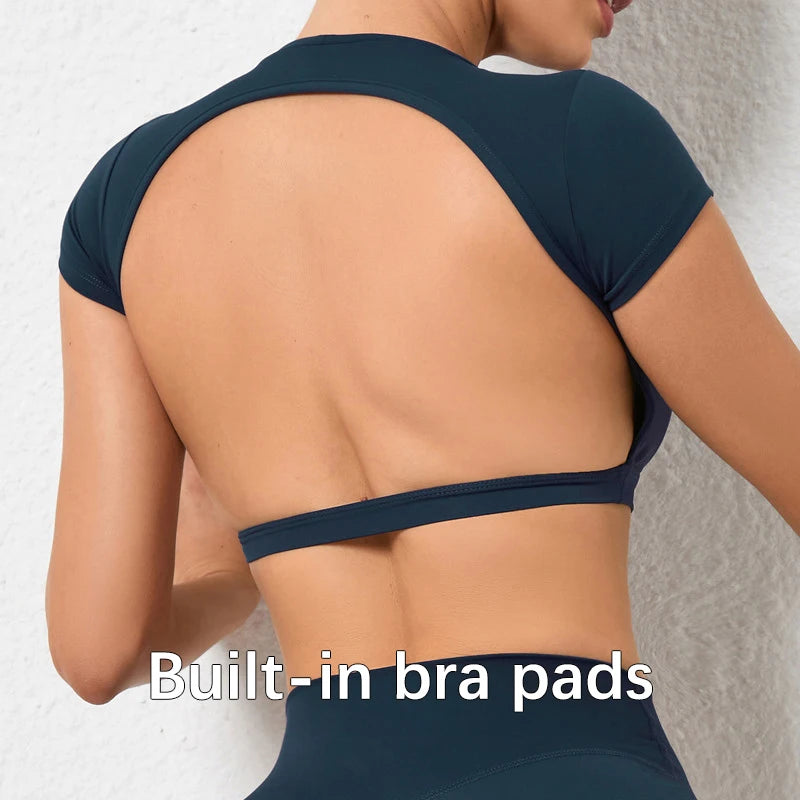 Open Back Sports Workout Top