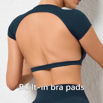 Open Back Sports Workout Top