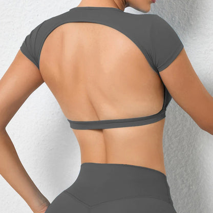 Open Back Sports Workout Top