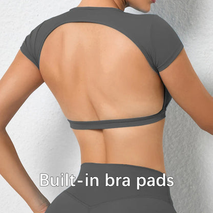 Open Back Sports Workout Top
