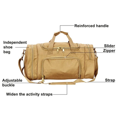 Waterproof Duffle Bag with Shoe Compartment