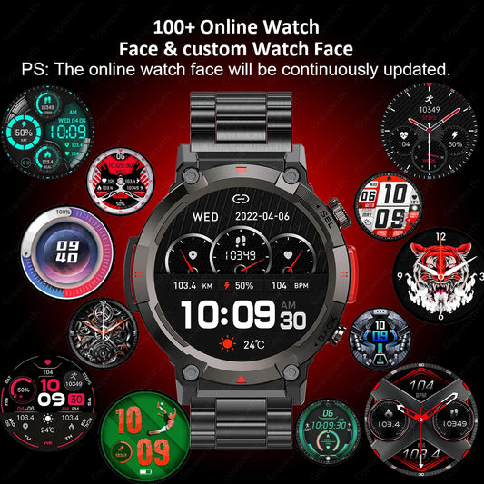 Outdoor Smart Watch Men With Flashlight