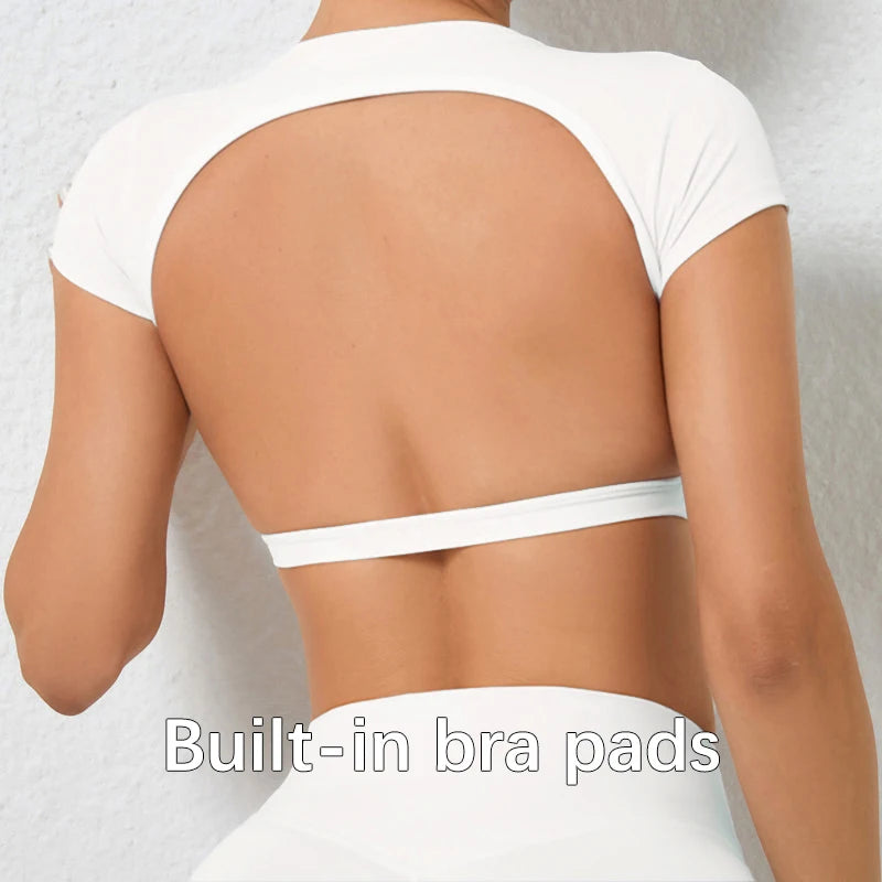 Open Back Sports Workout Top